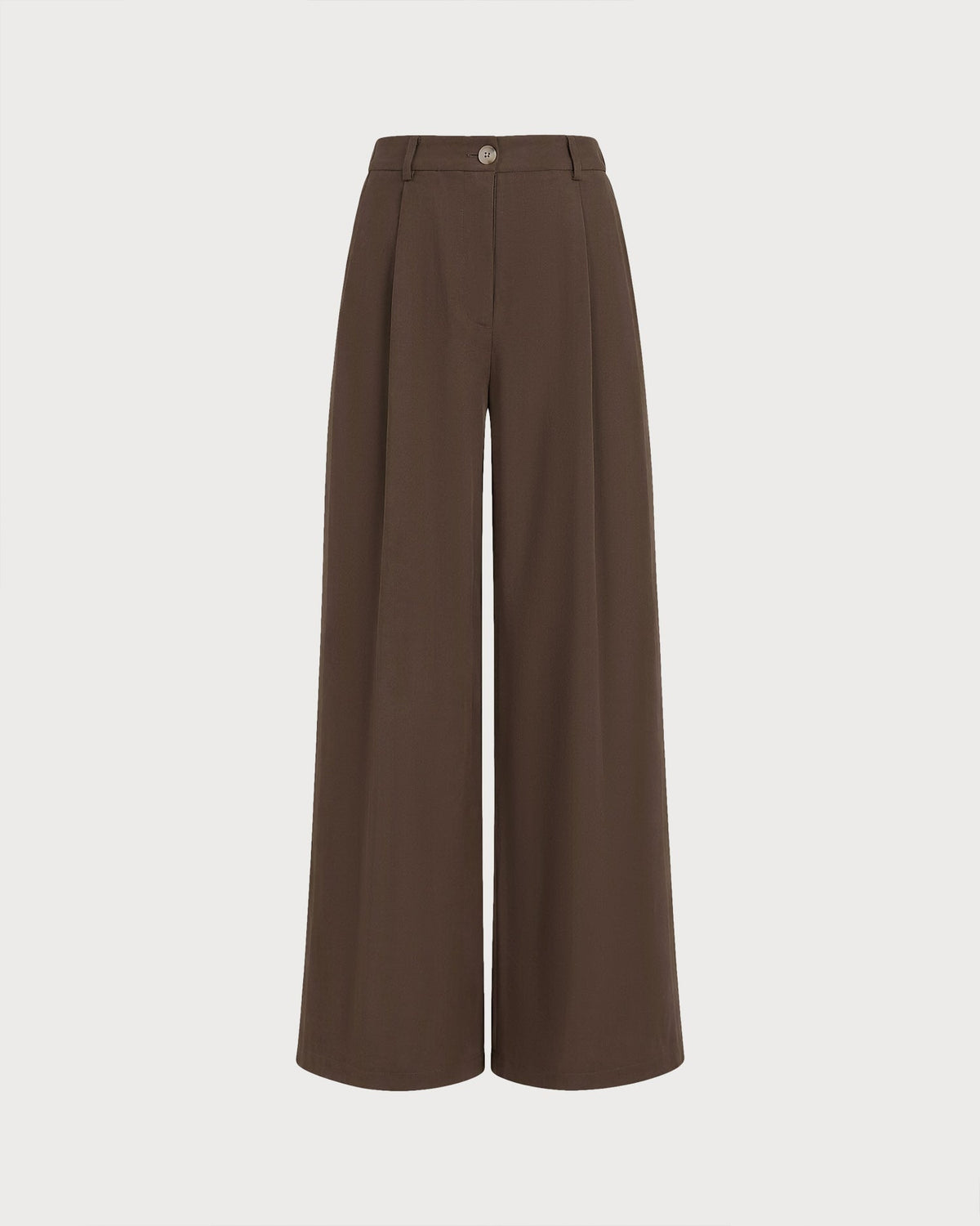 Pantalones de corte recto de color marrón