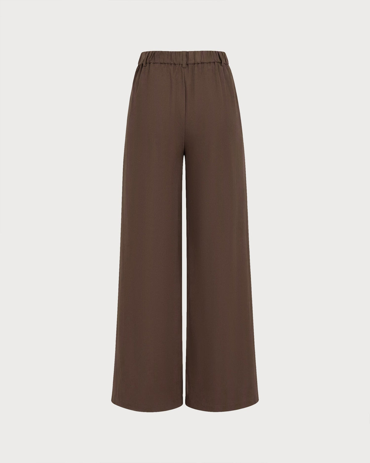 Pantalones de corte recto de color marrón