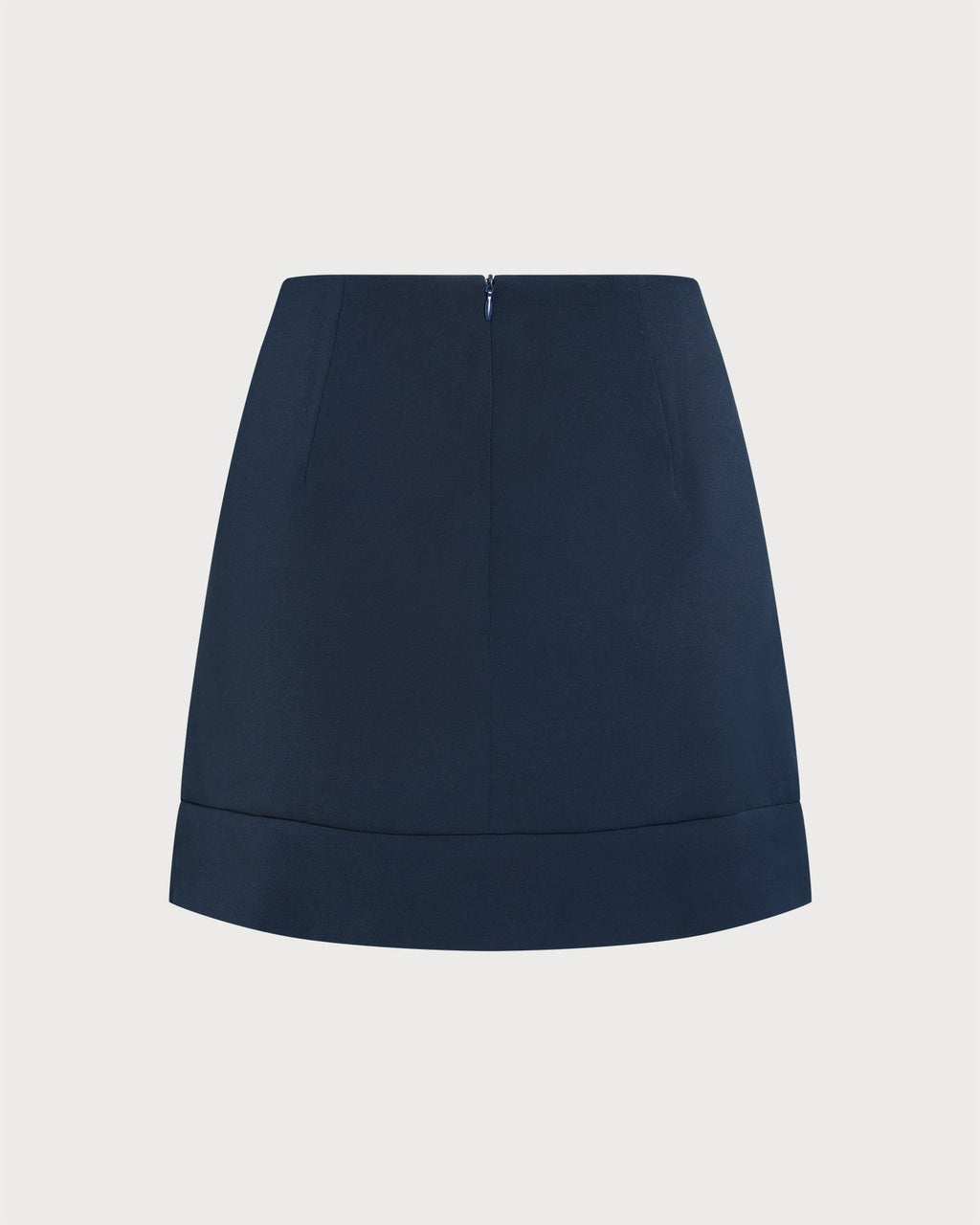 Falda mini azul marino con bolsillo funcional