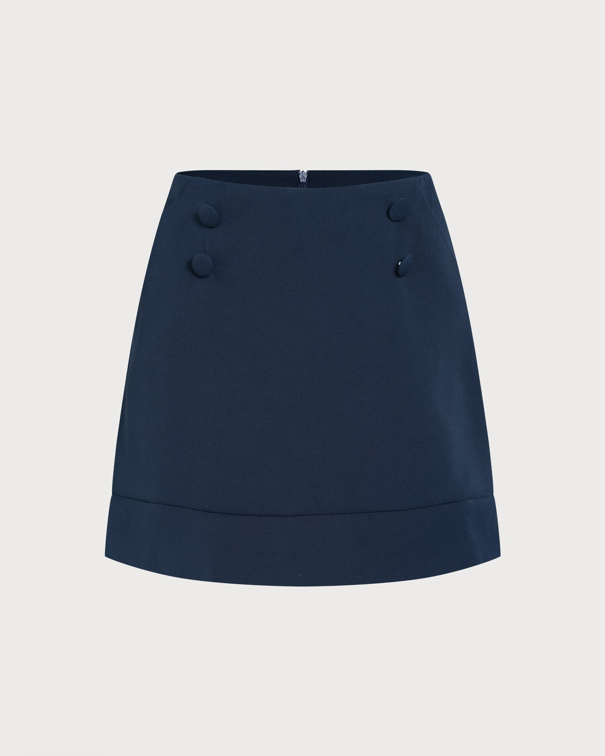 Falda mini azul marino con bolsillo funcional