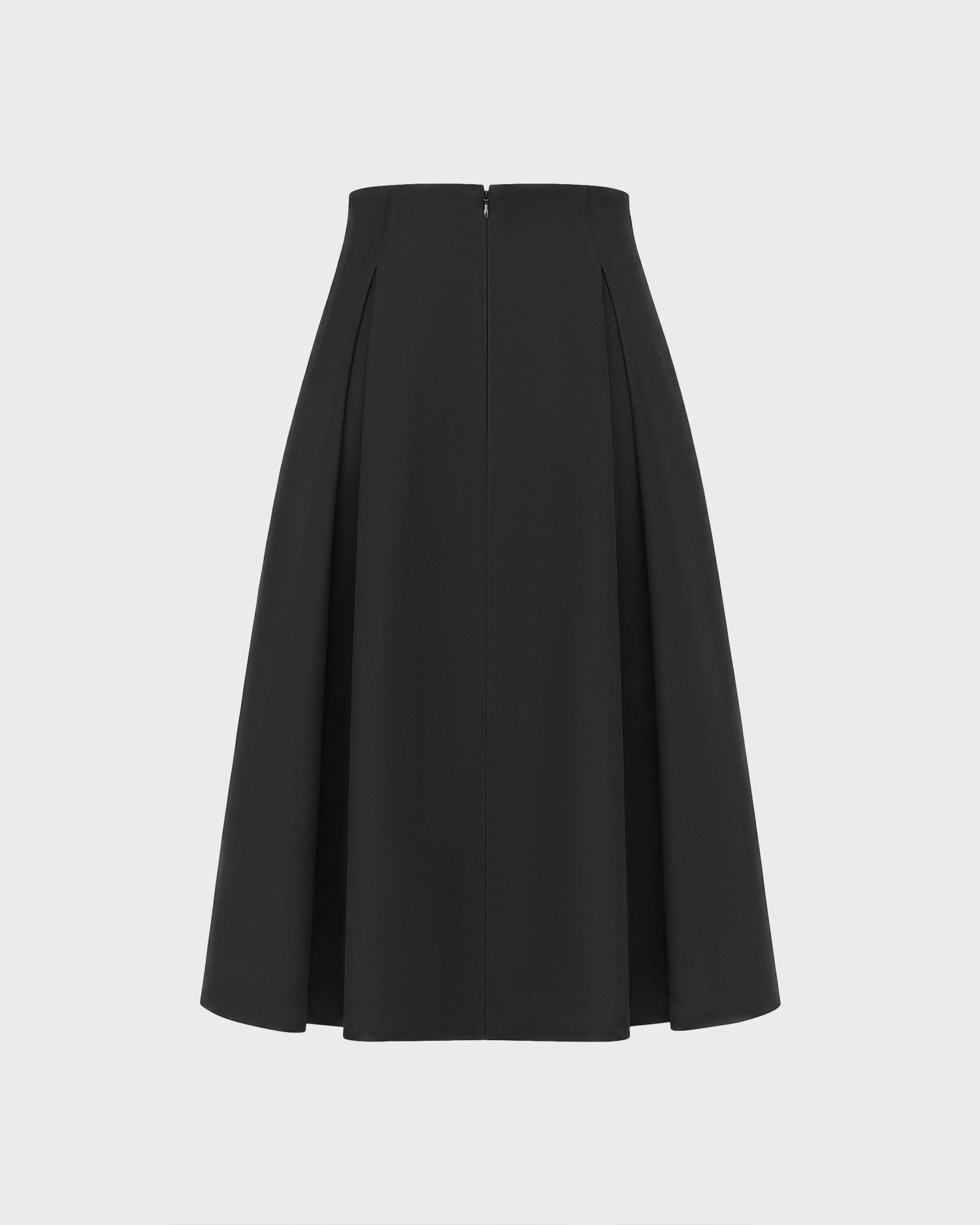 Falda midi negra corte A