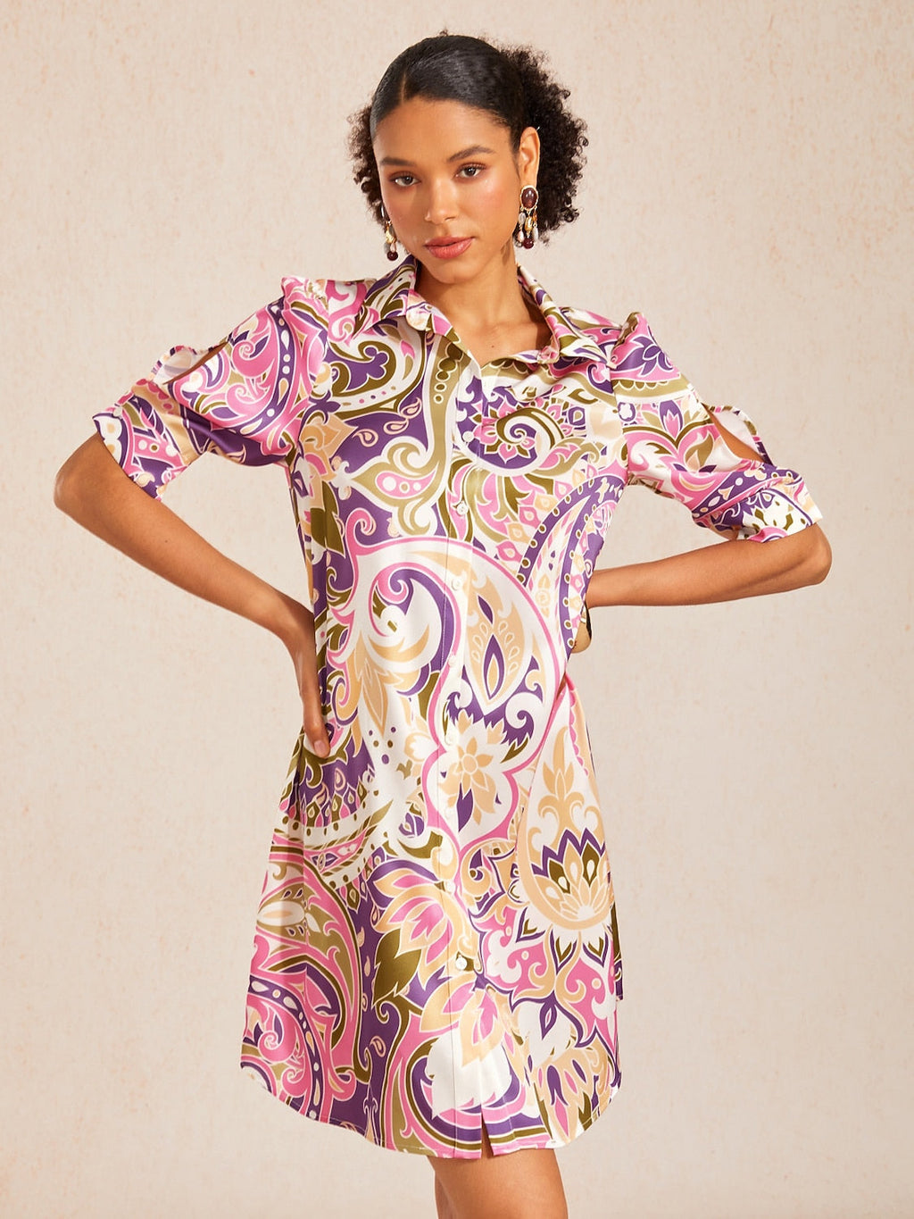 Vestido camisero floral