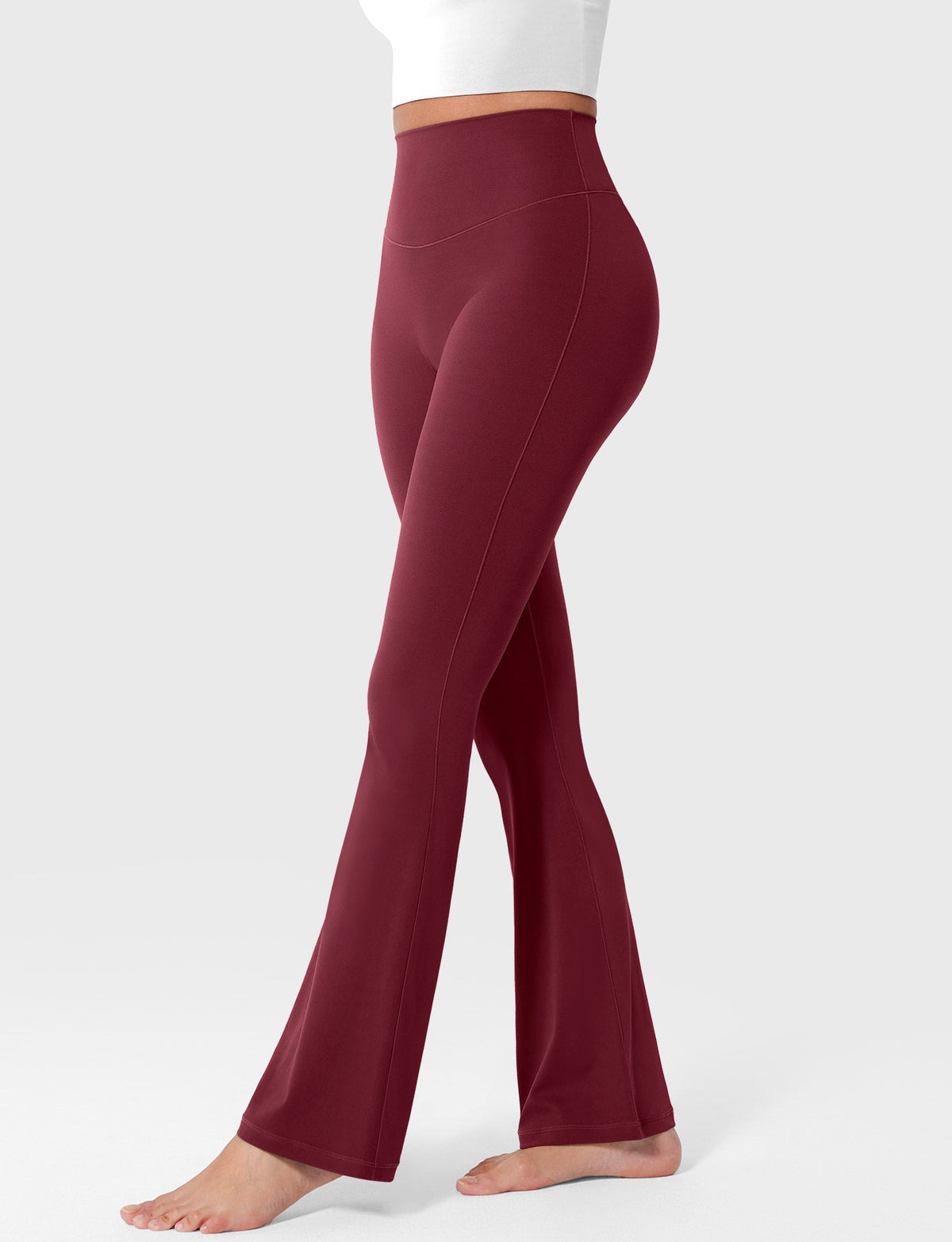 Yeoreo SoftHue Leggings acampanados de 30": ajuste suave y favorecedor, comodidad elegante para el día a día