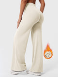 Yeoreo Ease Leggings de forro polar acogedor, de pierna recta, de 30,5 pulgadas