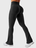 Yeoreo Leggings acampanados mini de cintura alta con efecto contorno, 29,5 pulgadas