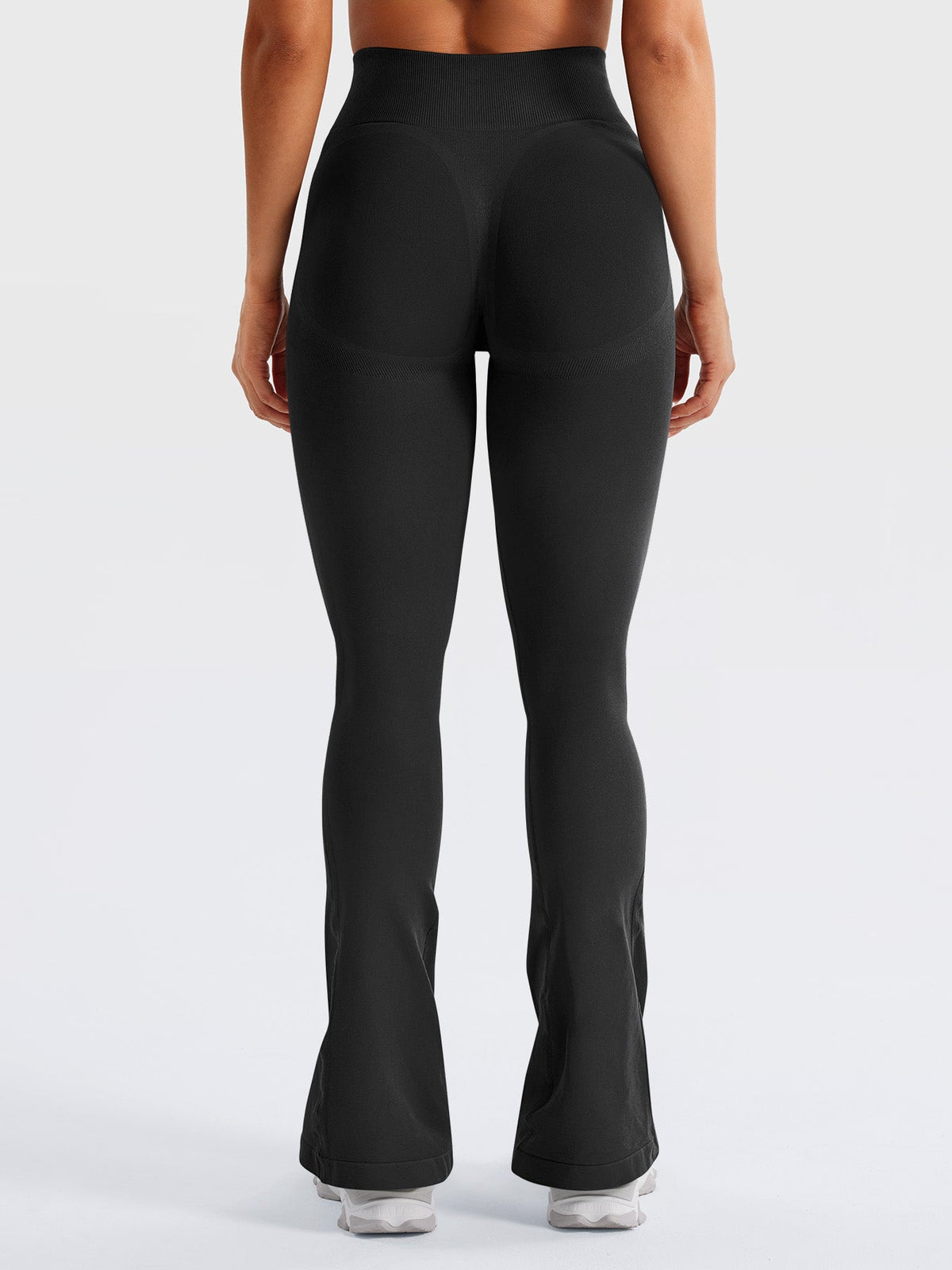Yeoreo Leggings acampanados mini de cintura alta con efecto contorno, 29,5 pulgadas