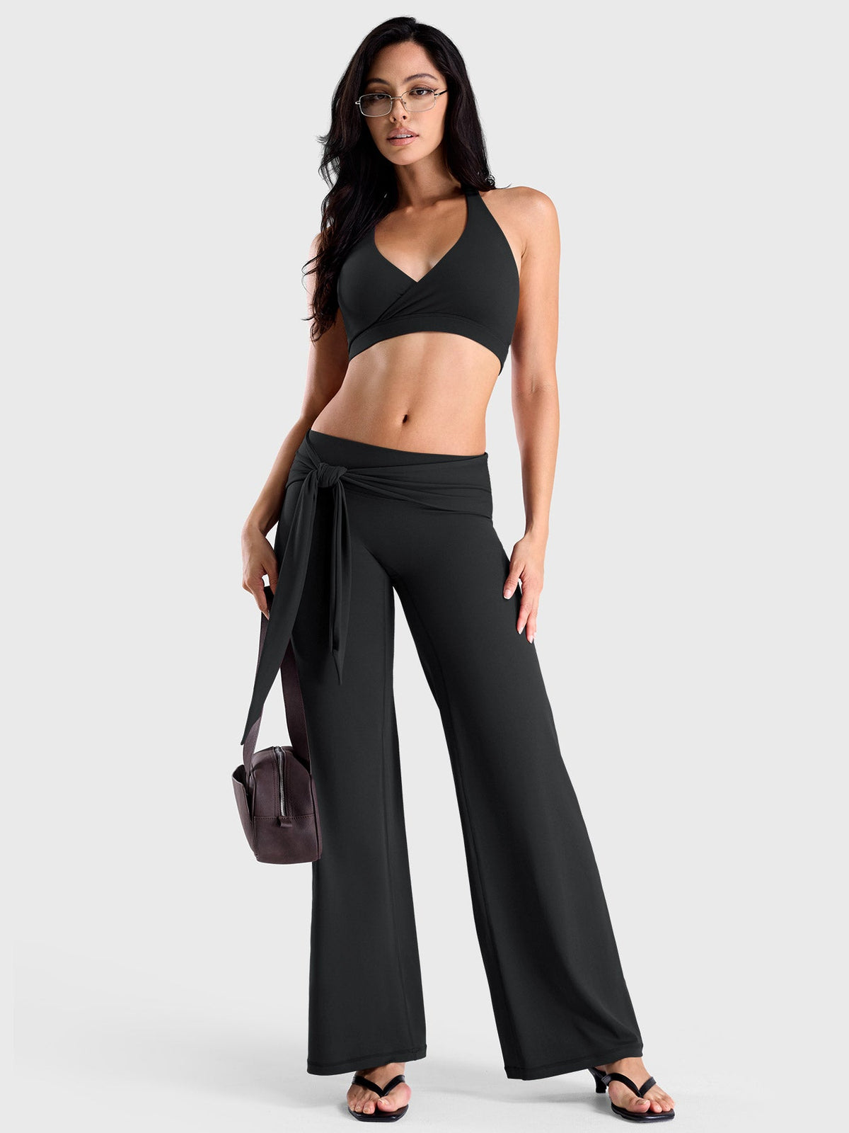Leggings Yeoreo Ease de pierna recta con cintura de lazo