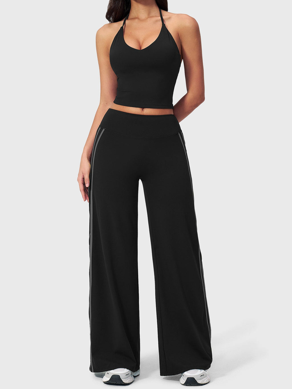 Leggings Yeoreo Ease de corte recto con elegantes rayas laterales