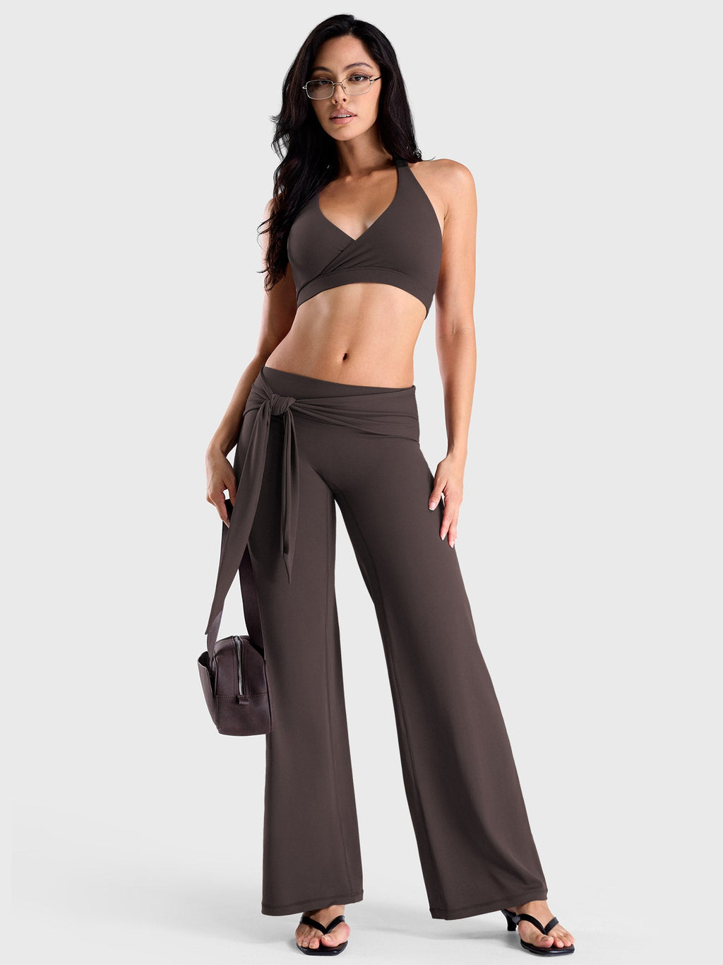Leggings Yeoreo Ease de pierna recta con cintura de lazo