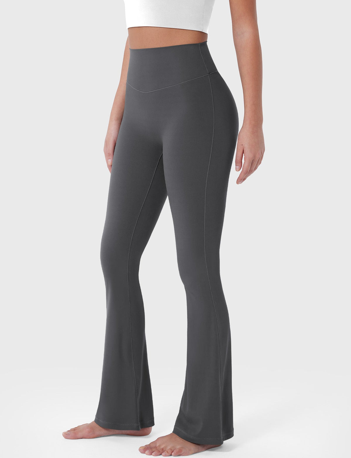 Yeoreo SoftHue Leggings acampanados de 30": ajuste suave y favorecedor, comodidad elegante para el día a día