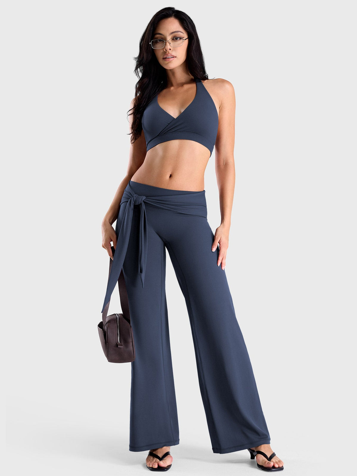 Leggings Yeoreo Ease de pierna recta con cintura de lazo