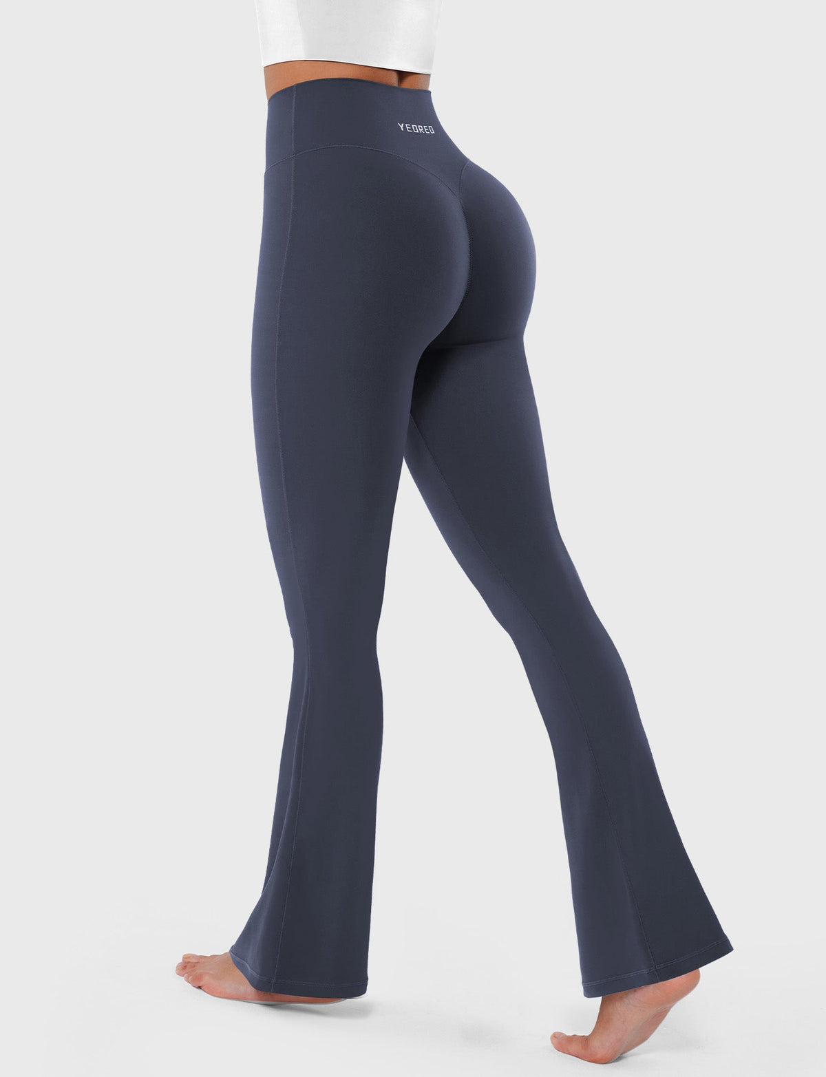 Yeoreo SoftHue Leggings acampanados de 30": ajuste suave y favorecedor, comodidad elegante para el día a día