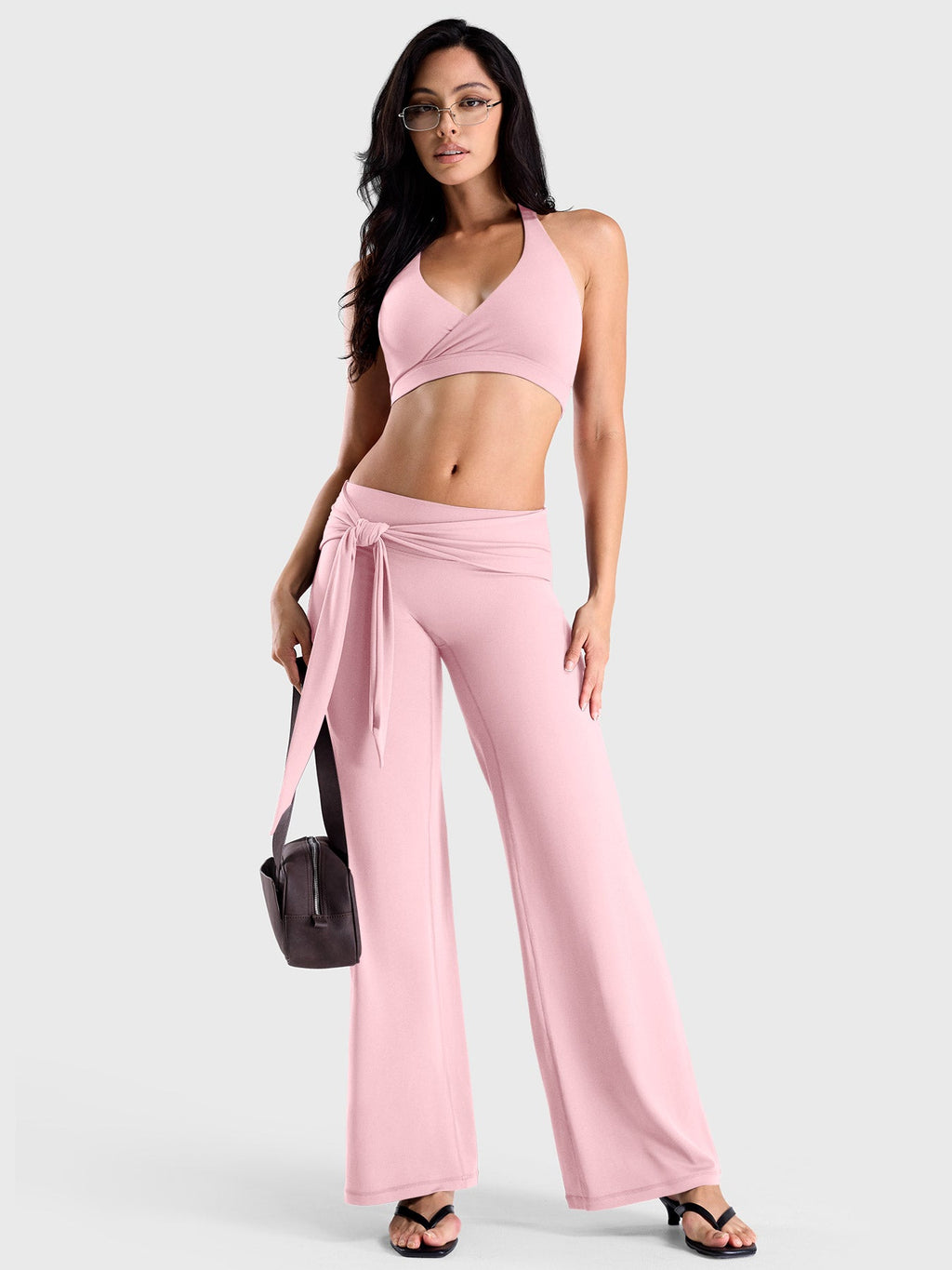Leggings Yeoreo Ease de pierna recta con cintura de lazo