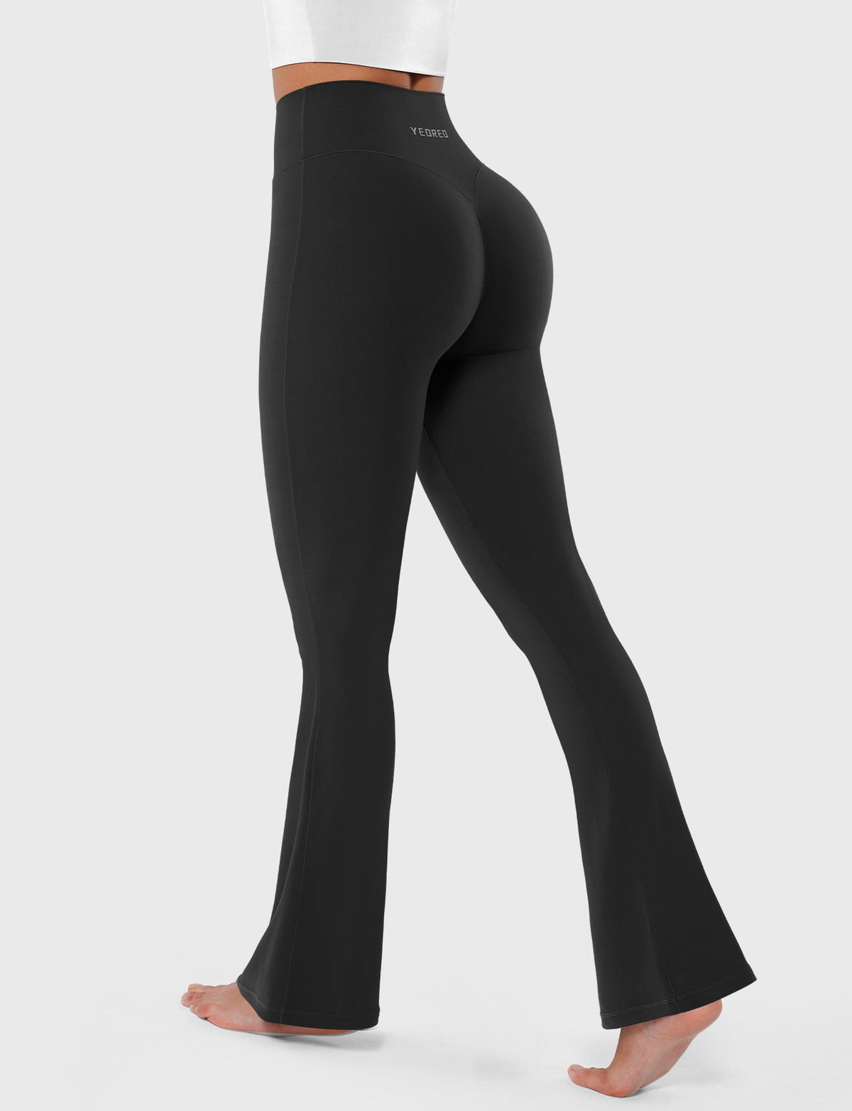 Yeoreo SoftHue Leggings acampanados de 30": ajuste suave y favorecedor, comodidad elegante para el día a día