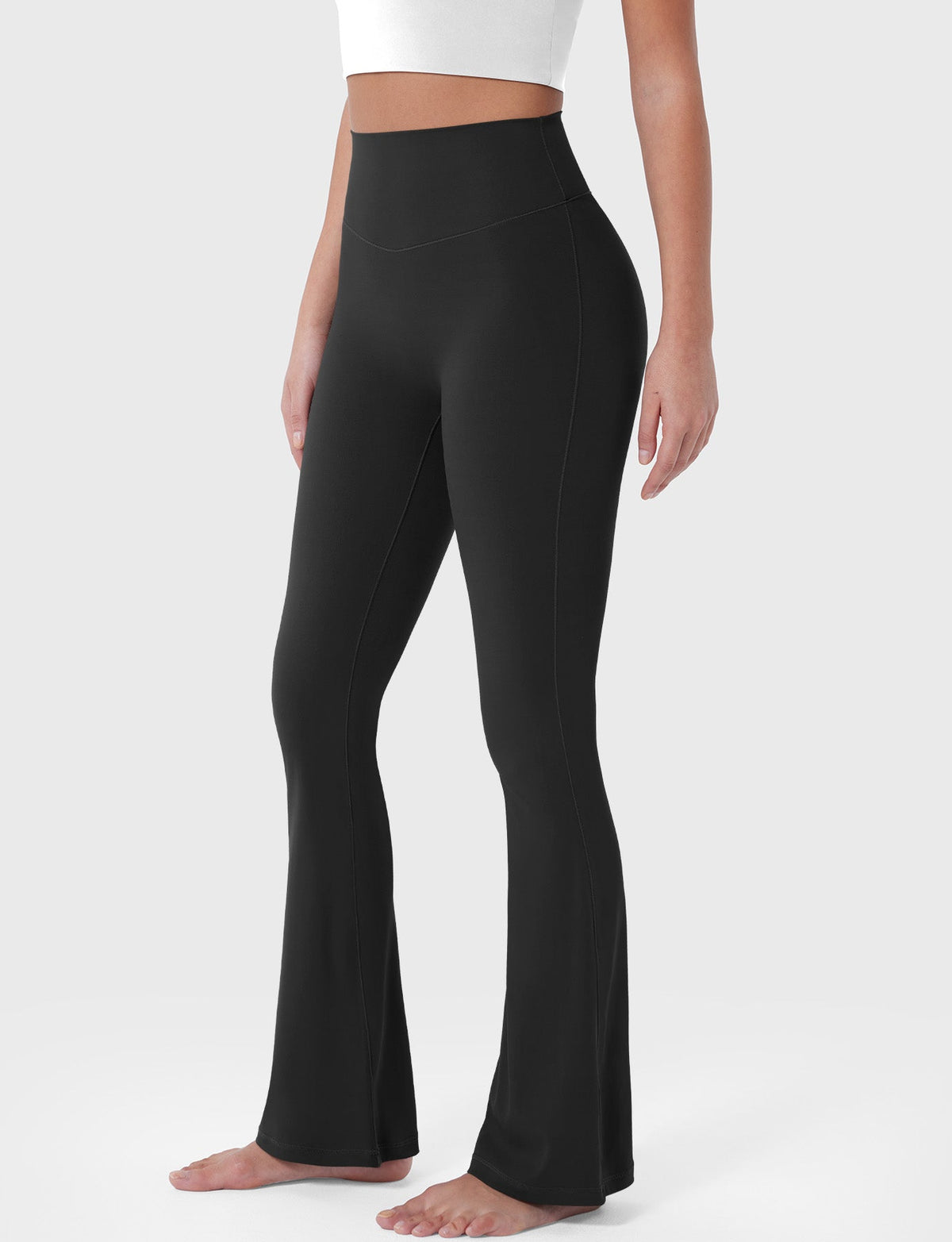 Yeoreo SoftHue Leggings acampanados de 30": ajuste suave y favorecedor, comodidad elegante para el día a día
