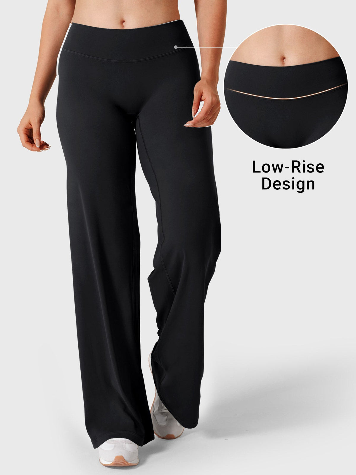 Leggings Yeoreo Ease de tiro bajo, pierna recta y 33 pulgadas