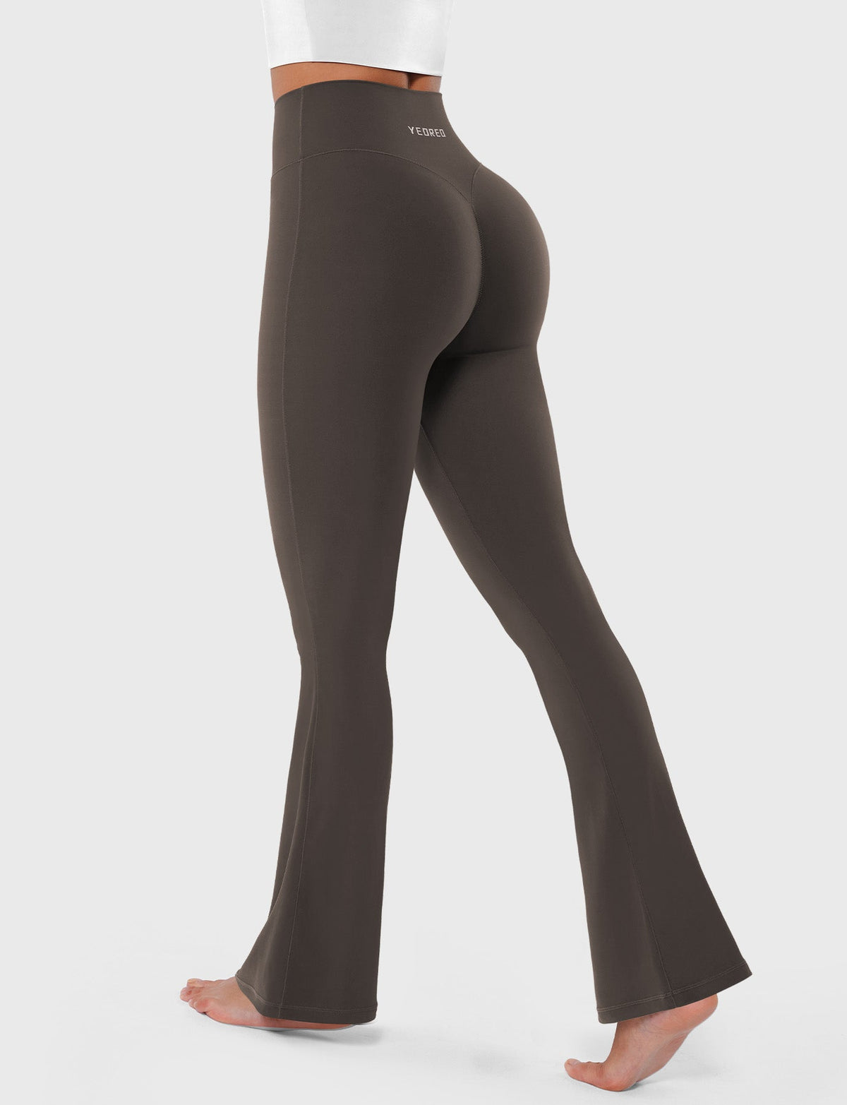 Yeoreo SoftHue Leggings acampanados de 30": ajuste suave y favorecedor, comodidad elegante para el día a día