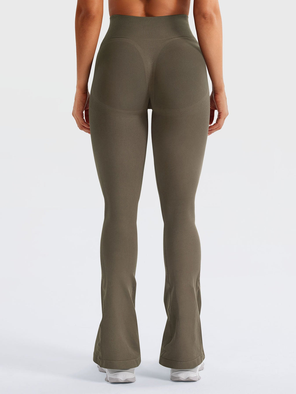 Yeoreo Leggings acampanados mini de cintura alta con efecto contorno, 29,5 pulgadas