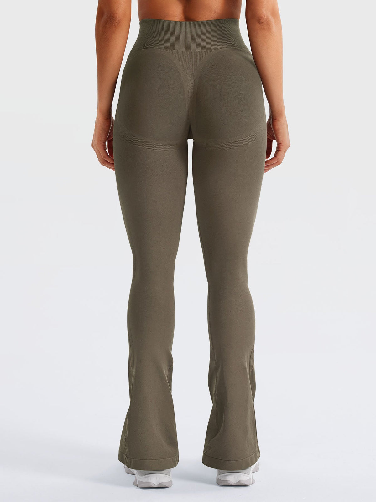 Yeoreo Leggings acampanados mini de cintura alta con efecto contorno, 29,5 pulgadas