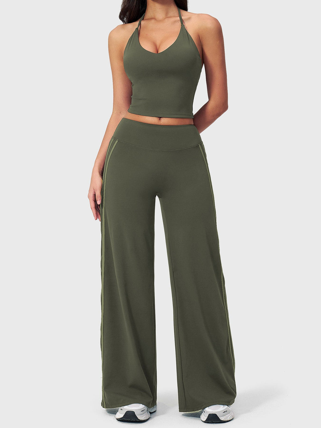 Leggings Yeoreo Ease de corte recto con elegantes rayas laterales